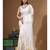 Off-white viscose organza with hand work saree with blouse piece