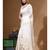 Off-white viscose organza with hand work saree with blouse piece