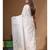Off-white viscose organza with hand work saree with blouse piece