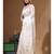 Off-white viscose organza with hand work saree with blouse piece