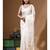 Off-white viscose organza with hand work saree with blouse piece