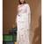 Off-white viscose organza with hand work saree with blouse piece