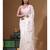 Off-white viscose organza with hand work saree with blouse piece