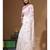 Off-white viscose organza with hand work saree with blouse piece