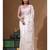 Off-white viscose organza with hand work saree with blouse piece