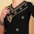 Women black ethnic motifs embroidered chikankari rayon long kurta