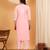 Women pink floral embroidered lucknowi chikankari straight kurta sets