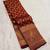 banarasi silk blend brown color woven saree with blouse