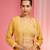 Mustard Yellow Dori And Resham Work Georgette Lehenga Cape Set