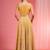 Mustard Yellow Dori And Resham Work Georgette Lehenga Cape Set