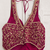 Emerald pink heavy gold gota work silk blend blouse