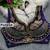 Purple heavy italian silk designer readymade blouse with real mirror, zari, sequence & beads work
