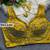 Yellow heavy italian silk designer readymade blouse with real mirror, zari, sequence & beads work