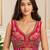 Rani pink heavy italian silk designer readymade blouse with mirror, zari, sequence & beads work party wear