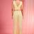 Lemon yellow resham embroidered net cape plazzo set