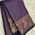 banarasi silk blend navy blue color woven saree with blouse