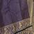 banarasi silk blend navy blue color woven saree with blouse