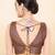 Women's jain silk padded back open sleeveless saree blouse