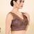 Women's jain silk padded back open sleeveless saree blouse