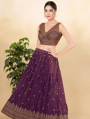 Women's jain silk padded back open sleeveless saree blouse 4