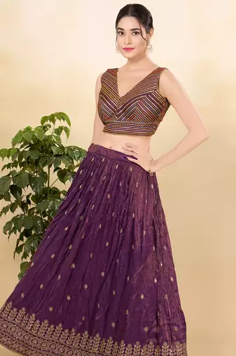 Women's jain silk padded back open sleeveless saree blouse
