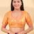 Women's brocade padded back open elbow sleeves saree blouse