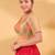 Women's brocade padded back open elbow sleeves saree blouse