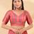 Women's brocade padded back open elbow sleeves saree blouse