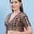 Women's brocade padded back open elbow sleeves saree blouse