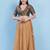 Women's brocade padded back open elbow sleeves saree blouse