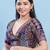 Women's brocade padded back open elbow sleeves saree blouse