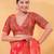 Women's brocade padded back open elbow sleeves saree blouse