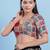 Women's jain silk padded back open elbow sleeves saree blouse