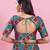 Women's silk padded back open elbow sleeves saree blouse