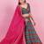 Women's silk padded back open elbow sleeves saree blouse
