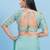 Women's silk padded back open elbow sleeves saree blouse