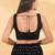 Women's silk padded back open elbow sleeves saree blouse