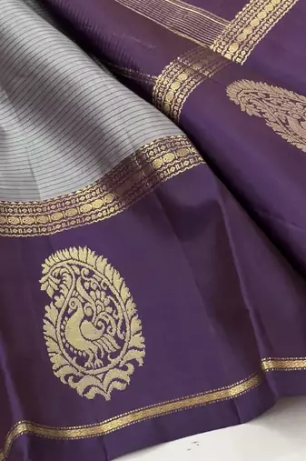 banarasi silk blend blend blue woven saree with blouse
