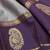 banarasi silk blend blend blue woven saree with blouse