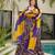 Floral printed silk fully flared anarkali gown with dupatta for women