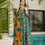 Floral printed silk fully flared anarkali gown with dupatta for women