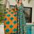Floral printed silk fully flared anarkali gown with dupatta for women