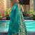 Floral printed silk fully flared anarkali gown with dupatta for women