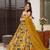 Floral printed silk fully flared anarkali gown with dupatta for women