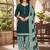 Green printed cotton blend stitched geometric print salwar kurta dupatta for women