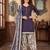 Purple printed cotton blend stitched geometric print salwar kurta dupatta for women