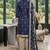 Blue printed cotton blend stitched geometric print salwar kurta dupatta for women