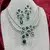 emerald green bridal necklace set silver cubic zirconia choker wedding statement jewelry