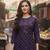 Wine cotton blend geometric printed kurta for women