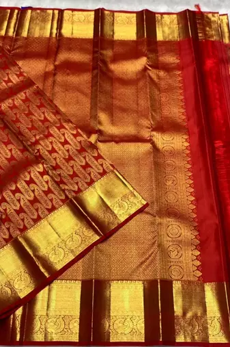 banarasi silk blend woven saree with blouse